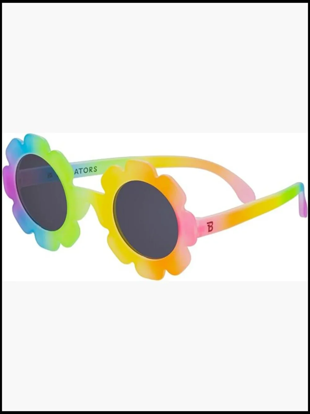 Kids' Flower Sunglasses with UV400 Protection, Shatter-Resistant Flexible Frame
